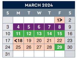 District School Academic Calendar for Morehead Middle for March 2024