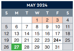 District School Academic Calendar for Johnson Elementary for May 2024