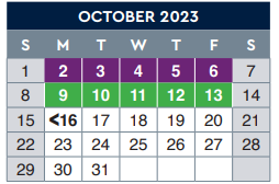 District School Academic Calendar for Wiggs Middle for October 2023