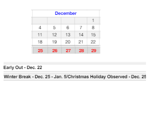 District School Academic Calendar for Ruby Valley Elementary School for December 2023
