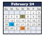 District School Academic Calendar for Edgewood Elementary School for February 2024