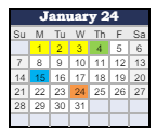 District School Academic Calendar for Edgewood Elementary School for January 2024