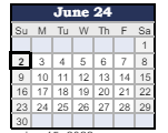 District School Academic Calendar for Edgewood Elementary School for June 2024