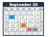 District School Academic Calendar for Edgewood Elementary School for September 2023