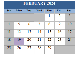 District School Academic Calendar for Reinherdt Holm Elementary School for February 2024