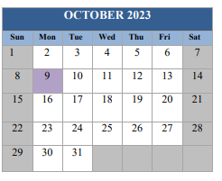 District School Academic Calendar for Reinherdt Holm Elementary School for October 2023