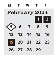 District School Academic Calendar for Churchill High School for February 2024