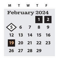 District School Academic Calendar for Spring Creek Elementary School for February 2024