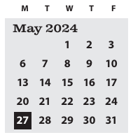 District School Academic Calendar for Spring Creek Elementary School for May 2024