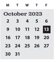District School Academic Calendar for Spring Creek Elementary School for October 2023