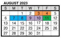 District School Academic Calendar for William Henry Harrison High School for August 2023