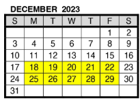 District School Academic Calendar for Vogel Elementary School for December 2023