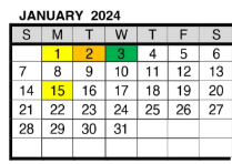 District School Academic Calendar for Benjamin Bosse High School for January 2024