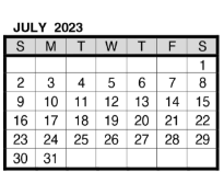 District School Academic Calendar for Christa Mcauliffe Alt Mid Sch for July 2023