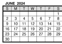 District School Academic Calendar for Washington Middle School for June 2024