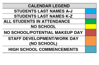 District School Academic Calendar Legend for Vogel Elementary School