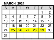 District School Academic Calendar for Christa Mcauliffe Alt Mid Sch for March 2024