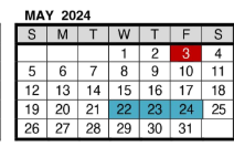 District School Academic Calendar for Benjamin Bosse High School for May 2024