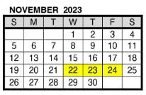 District School Academic Calendar for Vogel Elementary School for November 2023