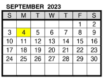 District School Academic Calendar for Tekoppel Elementary School for September 2023
