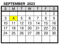 District School Academic Calendar for North High School for September 2023