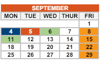 District School Academic Calendar for Pass Program for September 2023