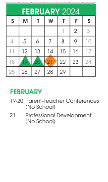 District School Academic Calendar for Alternative Learning Systems for February 2024