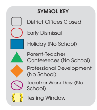 District School Academic Calendar Legend for University Park Elementary