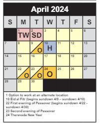 District School Academic Calendar for Braddock Elementary for April 2024