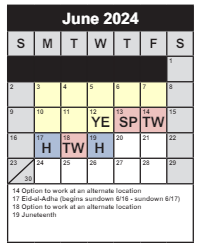 District School Academic Calendar for Churchill Road Elementary for June 2024