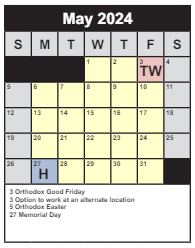 District School Academic Calendar for Daniels Run Elementary for May 2024