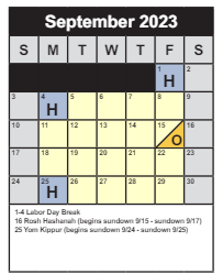District School Academic Calendar for Daniels Run Elementary for September 2023