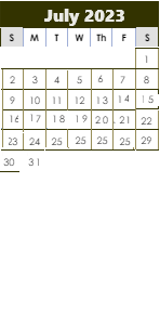 District School Academic Calendar for Charles V Carroll for July 2023