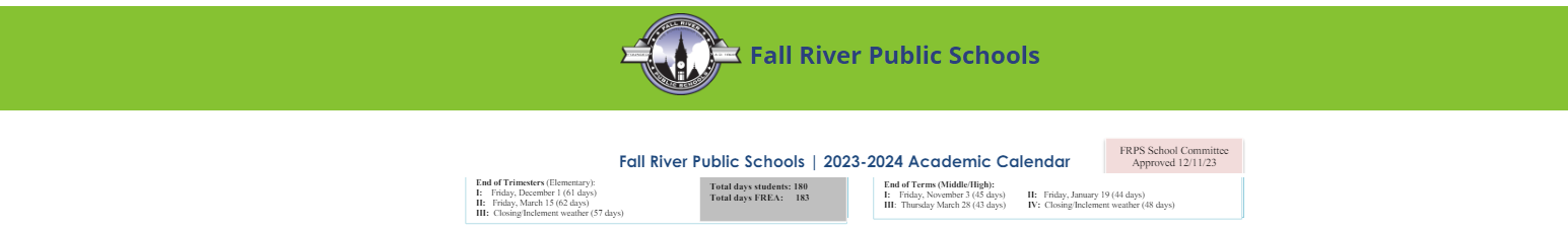 District School Academic Calendar Key for Charles V Carroll