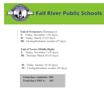 District School Academic Calendar Legend for Charles V Carroll