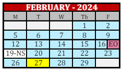 District School Academic Calendar for Lewis And Clark Elementary School for February 2024