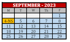 District School Academic Calendar for Lewis And Clark Elementary School for September 2023