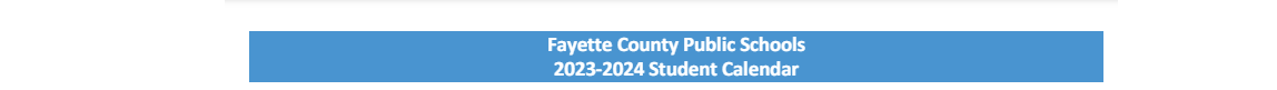 District School Academic Calendar for Fayette Elementary School