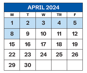 District School Academic Calendar for Julia R Ewan Elementary School for April 2024