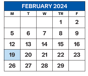 District School Academic Calendar for Paul Laurence Dunbar High School for February 2024
