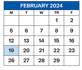 District School Academic Calendar for Julia R Ewan Elementary School for February 2024