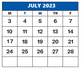 District School Academic Calendar for Paul Laurence Dunbar High School for July 2023