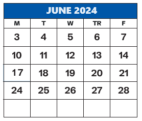 District School Academic Calendar for Paul Laurence Dunbar High School for June 2024