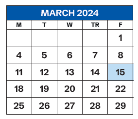 District School Academic Calendar for Paul Laurence Dunbar High School for March 2024