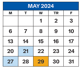 District School Academic Calendar for Julia R Ewan Elementary School for May 2024