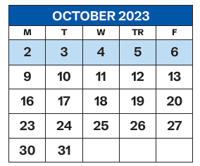 District School Academic Calendar for Paul Laurence Dunbar High School for October 2023