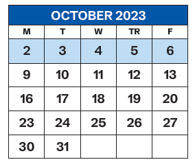 District School Academic Calendar for Julia R Ewan Elementary School for October 2023