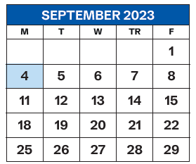 District School Academic Calendar for Paul Laurence Dunbar High School for September 2023