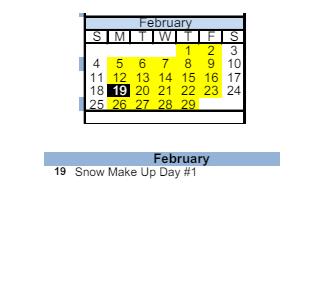 District School Academic Calendar for Grandview Elementary School for February 2024