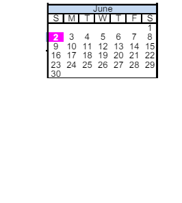 District School Academic Calendar for Grandview Elementary School for June 2024